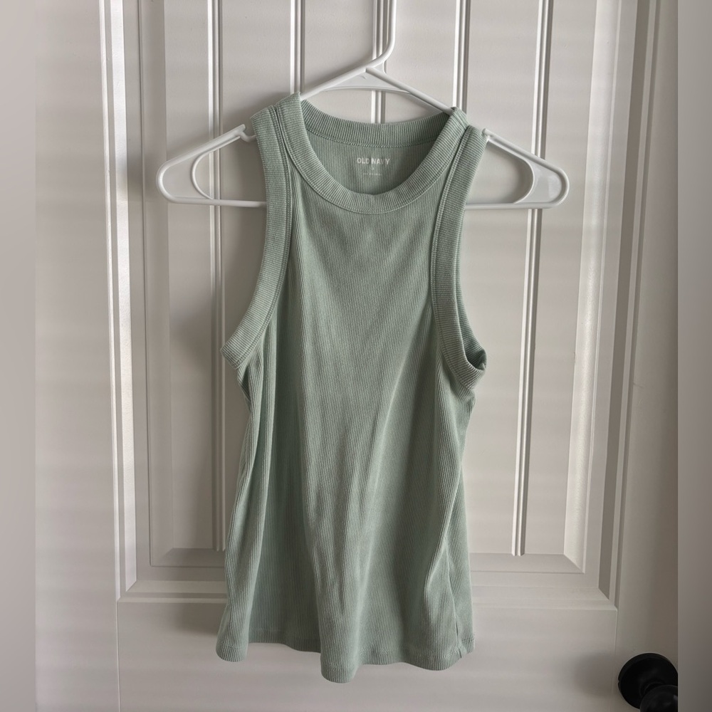 Old Navy Sage Green Ribbed Tank Top